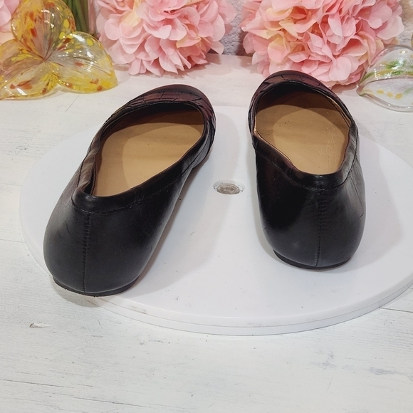 BANDOLINO Black Leather Ballet Flats Size 8.5M - Picture 4 of 12